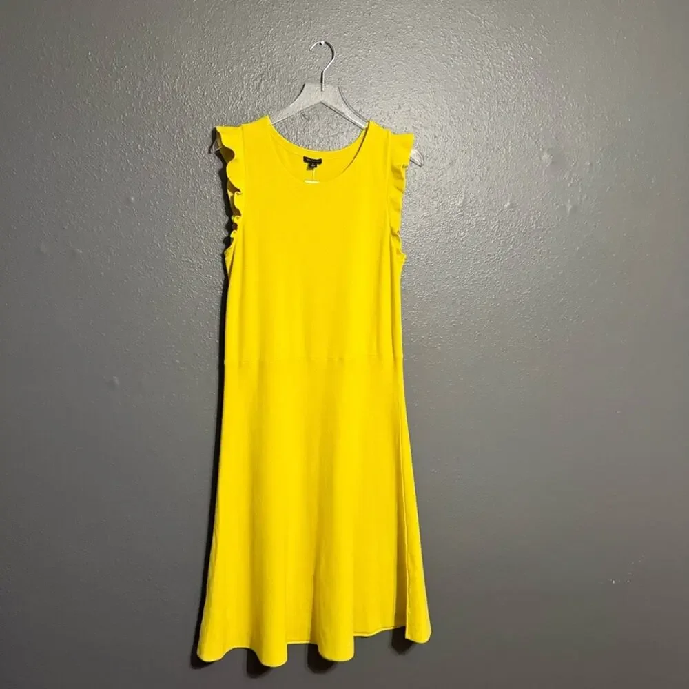 Ann Taylor NWT Ruffle Sleeve Midi Dress Size LT